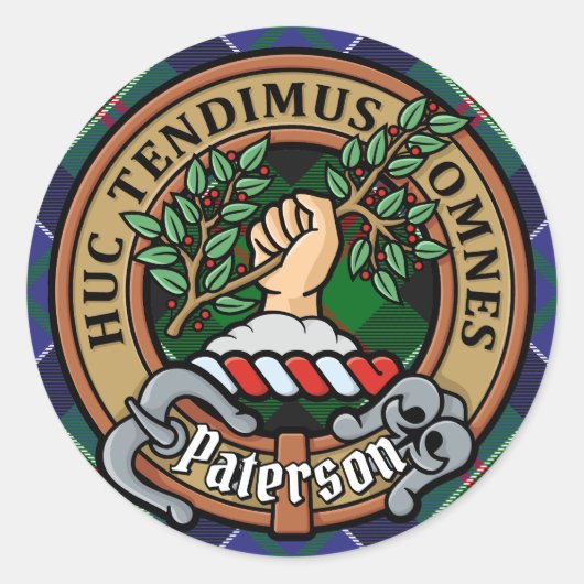 クランパターソンクレストオーバータータンチェック ラウンドシール (正面)