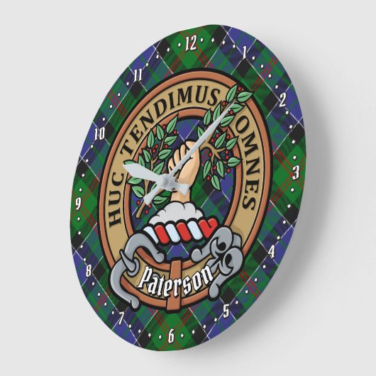 クランパターソンクレストオーバータータンチェック ラージ壁時計 (傾斜)