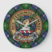 クランパターソンクレストオーバータータンチェック ラージ壁時計 (正面)