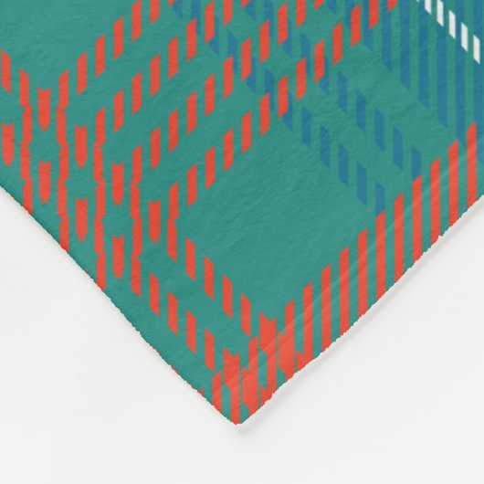 クランパーソナライズされたウィルソンタータンチェックプレイドパターン フリースブランケット (角)