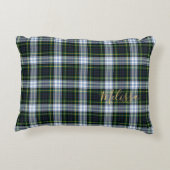 クランパーソナライズされたゴードンタータンチェックプレイド名 アクセントクッション (裏面)