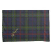 クランパーソナライズされたマルコムタータンチェックプレイド名 枕カバー (正面右)