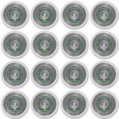 クランファーカーソンクレスト&タータンチェックノット シール (正面)