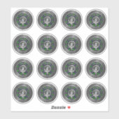 クランファーカーソンクレスト&タータンチェックノット シール (シート)