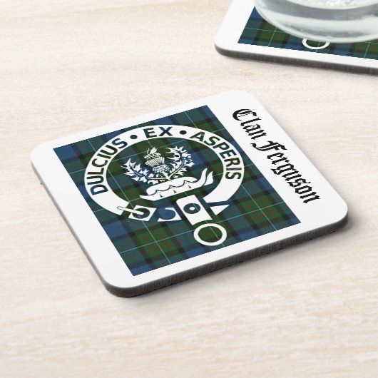 クランファーガソンクレストタータンチェック コースター (左側)