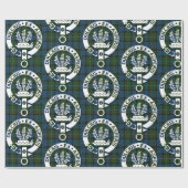 クランファーガソンクレストバッジ&タータンチェック ラッピングペーパー (フラット)