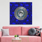 クランファーガソンクレスト&タータンチェックノットオンティスル キャンバスプリント (インサイチュ (リビング))