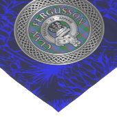 クランファーガソンクレスト&タータンチェックノット ショートテーブルランナー (コーナー)