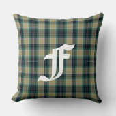 クランフィッツパトリックタータンチェックプレイドモノグラム クッション (正面)