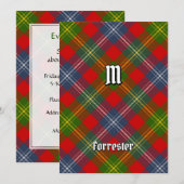 クランフォレスタータータンチェック 招待状 (正面/裏面)