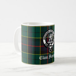 クランフォーサイクレストバッジとタータンチェック コーヒーマグカップ