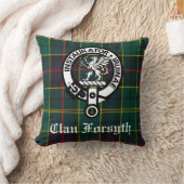 クランフォーシスクレストバッジ&タータンチェック クッション (ブランケット)