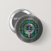 クランフォーシスクレスト&タータンチェックノット 缶バッジ (正面&裏面)