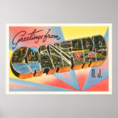 クランフォードニュージャージーNJヴィンテージ旅行はがき –  ポスター (正面)