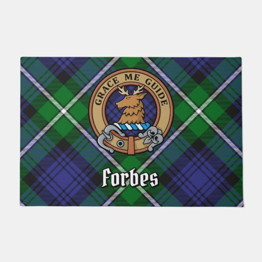 クランフォーブスクレストオーバータータンチェック ドアマット (正面)