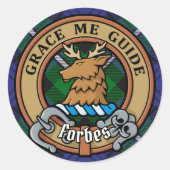 クランフォーブスクレストオーバータータンチェック ラウンドシール (正面)