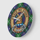 クランフォーブスクレストオーバータータンチェック ラージ壁時計 (傾斜)