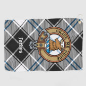 クランフォーブスクレストオーバードレスタータンチェック ゴルフタオル (横)