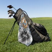 クランフォーブスクレストオーバードレスタータンチェック ゴルフタオル (グリーン)