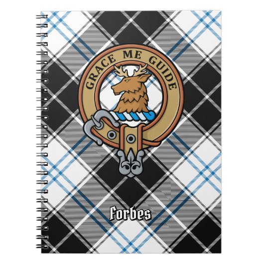 クランフォーブスクレストオーバードレスタータンチェック ノートブック (正面)