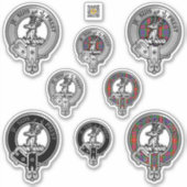 クランフレイザーオブロバートクレスト&タータンチェック シール (正面)