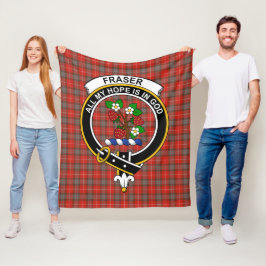 クランフレイザー ウェザード タータン プリント フリースブランケット