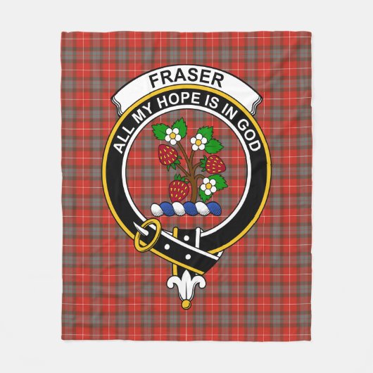 クランフレーザーウェザーズタータンチェックプレイド フリースブランケット (正面)
