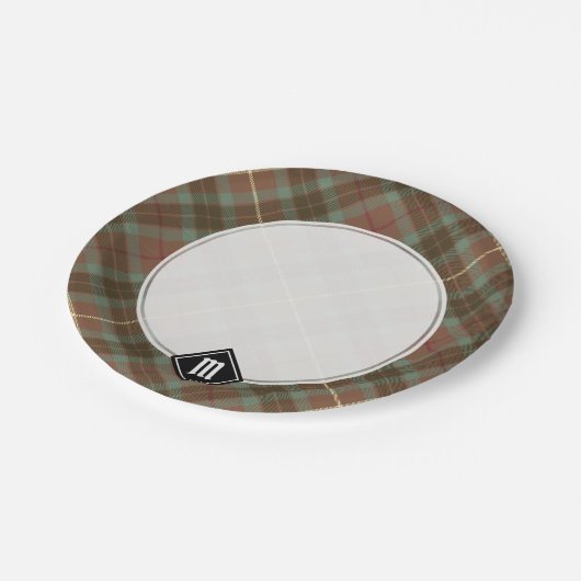 クランフレーザーウェザーズ狩りタータンチェック ペーパープレート (アングル)