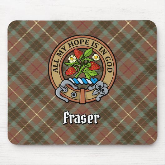 クランフレーザークレストオーバーウェザードル狩りタータンチェック マウスパッド (正面)