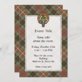 クランフレーザークレストオーバーウェザードル狩りタータンチェック 招待状 (正面/裏面)