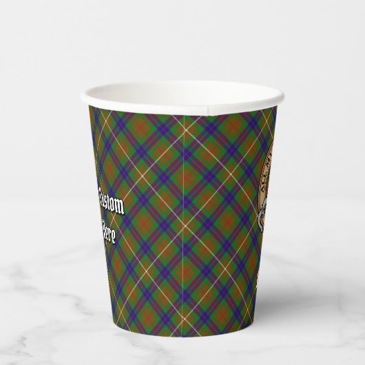 クランフレーザークレストオーバー狩りタータンチェック紙カップ 紙コップ (右)