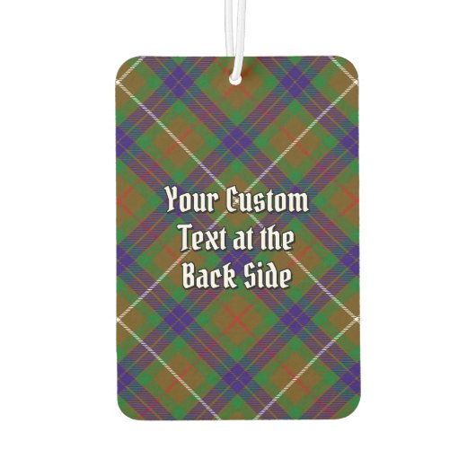クランフレーザークレストオーバー狩りタータンチェック カーエアーフレッシュナー (裏面)