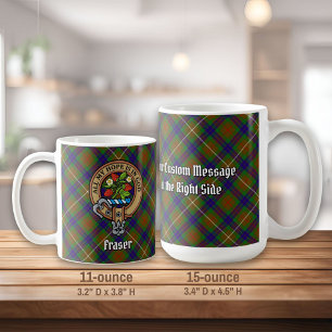 クランフレーザークレストオーバー狩りタータンチェック コーヒーマグカップ