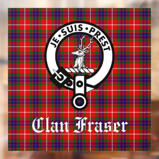 クランフレーザークレストバッジとタータンチェックウィンドウの固定 ウィンドウサイン (シート2)