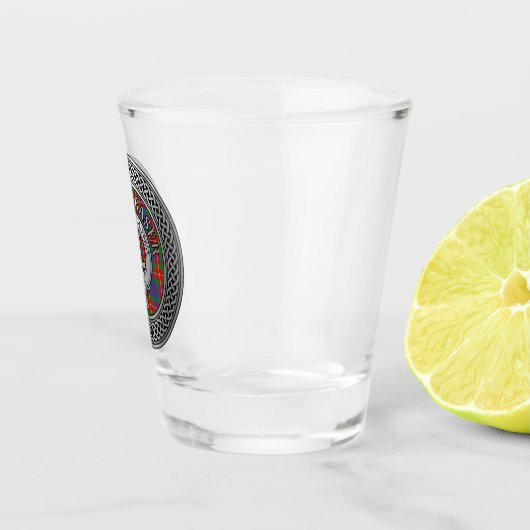クランフレーザークレスト&タータンチェックノットショットグラス ショットグラス (右)