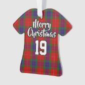 クランフレーザータータンチェッククリスマスジャージー オーナメント (正面)