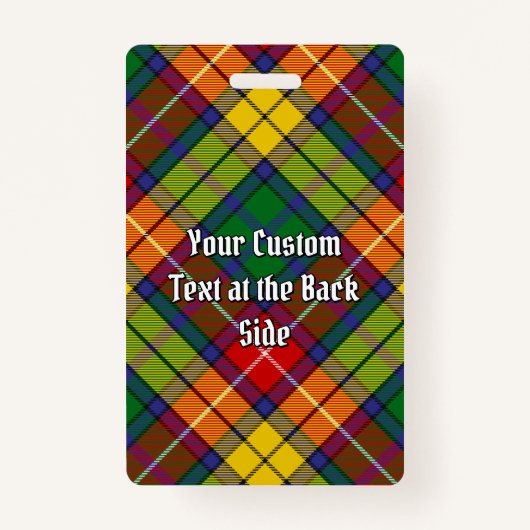 クランブキャナンクレストオーバータータンチェック バッジ (裏面)