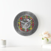 クランブキャナンクレスト&タータンチェックノット ラージ壁時計 (ホーム)