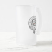 クランブキャナンクレスト&タータンチェック フロストグラスビールジョッキ (正面右)