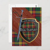 クランブキャナンタータンチェックソード&シールド ポストカード (正面/裏面)