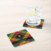 クランブキャナンタータンチェック スクエアペーパーコースター (インサイチュ)