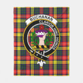 クランブキャナンモダンタータンチェックプレイド フリースブランケット (正面)