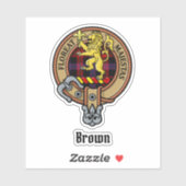 クランブラウンクレストオーバータータンチェック シール (シート)