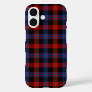 クランブラウンタータンチェック王室のブルーとレッドプレイド iPhone 16ケース