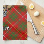 クランブルースクレストオーバータータンチェック キッチンタオル (四つ折り)