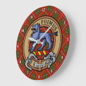 クランブルースクレストオーバータータンチェック ラージ壁時計 (傾斜)