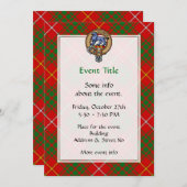 クランブルースクレストオーバータータンチェック 招待状 (正面/裏面)