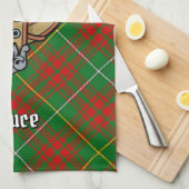 クランブルースクレストオーバー狩りタータンチェック キッチンタオル (四つ折り)