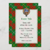 クランブルースクレストオーバー狩りタータンチェック 招待状 (正面/裏面)