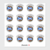 クランブルースタータンチェックノット&フラグ シール (シート)